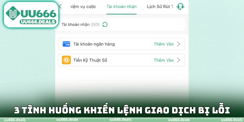 3 tình huống khiến lệnh giao dịch bị lỗi