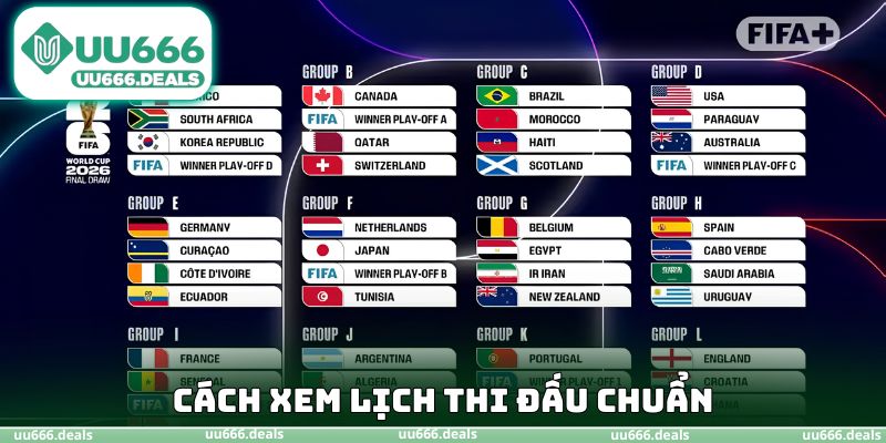 Cách xem lịch thi đấu chuẩn