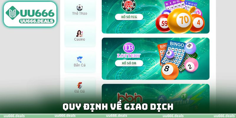 Quy định về giao dịch